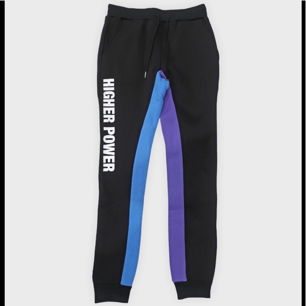 Premium Garage Higher Power Men's  Jogger Pants Black Purple